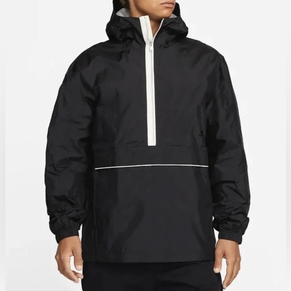 Nike Anorak Quarter Zip Rain Jacket - Black (FD4664-010) Men’s Small NWT